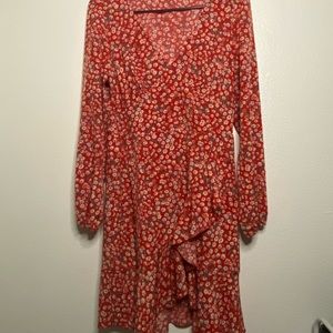 Cute Red Flower Dress